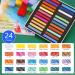 LOONENG Non-Toxic Soft Pastels Chalk - 24 Assorted Colors for Crafts, Drawing, Blending, Shading - Buy Online on SooperMarket.com