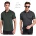 TelaLeo Men's Polo Shirts 5-Pack - Quick Dry Short Sleeve Golf T Shirt - Moisture Wicking - Black/Grey/Green/Blue - Large - Buy Online on SooperMarket.com