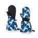 HIGHCAMP Toddlers Boy Girl Winter Gloves Kids Waterproof Snow Mittens Long Cuff with Stay-on Strap XS (3-4 Y) Dino