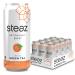 Steaz Lightly Sweetened Iced Green Tea, Peach, 16 Fl Oz, Pack of 12