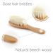 Natemia Wooden Baby Hair Brush - Soft Goat Bristles, Ideal for Newborns & Toddlers, Helps with Cradle Cap - Perfect Baby Registry Gift - Buy Online on SooperMarket.com