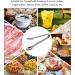 Premium Stainless Steel Long Kitchen Tweezers - Versatile Precision Toothed Tips for Cooking - Buy Online on SooperMarket.com