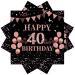 40 pieces of rose gold napkins birthday 40th birthday ros gold paper party napkins 33 x 33cm paper napkins for man girl birthday party decoration ros gold 40th