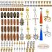 110PCS Retro Metal Dreadlock Hair Beads - Handmade DIY Hair Jewelry for Men and Women - Hip-Hop Style Dreadlock Accessories - Buy Online on SooperMarket.com