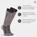 FoxRiver Snow Pack Over the Calf Merino Wool Skiing Socks 2 Pack - Black (Size 9-11.5) - Buy Online on SooperMarket.com