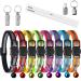 Extodry 8 pieces of reflective cat neck band with 2 pieces of name address tags set collar cat with safety lock adjustable kitten collar (6 ''-9 '') personalized pet accessories ... 15-23cm