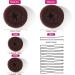 MORGLES 4pcs Brown Hair Bun Donut Set with Hair Pins - Perfect for Ballet Buns & Dancer Chignons - Buy Online on SooperMarket.com