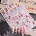 JMEOWIO 10 Sheets Christmas Pink Nail Art Stickers Decals Self-Adhesive Snowflake Winter Holiday Cute Elk Nail Supplies Nail Art Design Decoration Accessories - Buy Online on SooperMarket.com