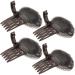 4 Pieces Puff Hair Head Cushion Invisible Fluffy Hair Pad Sponge Clip Front Hair Base Comb Bun Bump Up Volume Hair Base Invisible Fluffy Styling Insert Increase Hair Pad for Women Girls (Brown)