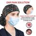 ABAMERICA Women's Surgical Scrub Cap with Ponytail Holder Personalized Nurse Hat for Long Hair | D02 Heart Beating Design - Buy Online on SooperMarket.com