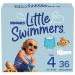 Swim Diapers Size 4, Huggies Little Swimmers Disposable Swimming Diapers, Medium, 36 Ct