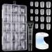 Buy Bartbox Squoval Short Nail Tips & Glue Gel Kit - 300 Soft Gel Nail Tips Set with Mini UV Lamp & Quick Gel Glue - Perfect for Nail Extensions - Buy Online on SooperMarket.com