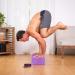 Clever Yoga 2 Pack Blocks and Strap Set - Lightweight High Density Foam Blocks (9x6x4 Inches) & 8FT Cotton Strap for Yoga Beginners - Purple - Buy Online on SooperMarket.com