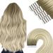 Youngsee real hair extensions tape ombre tape extensions real hair ashblond ombre platinum blond real hair tape in extensions real hair tape ombre tape in hair 45cm 20pcs 50g #18/60 45 cm 2- #18/60A/60