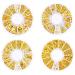 HQdeal 4 Boxes Nail Art Studs 3D Nail Art Decorations Nail Art Jewels Nail Art Beads Metal Gold Star Moon Sun Heart Nail Art Accessories for DIY Nail Deco 800 pcs