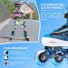 ECOO Adjustable Inline Skates with Light-up Wheels for Kids (Ages 4-12) - Blue - Large-Youth (3-6 US) | Beginner Roller Blades for Boys and Girls - Indoor and Outdoor Use - Buy Online on SooperMarket.com