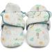 Dotty Fish Cotton Baby Booties with Suede Sole - Teal Fleece Safari Animals, 0-6 Months - Buy Online on SooperMarket.com
