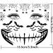 Scary Halloween Face Temporary Tattoos - 4 Sheets for Women, Men, Kids, and Adults | 3D Witch, Zombie Makeup Kit | Dia de los Muertos Face Tattoos with Spider Web, Bat, and Scar Designs - Buy Online on SooperMarket.com