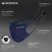 MISSION Sport Mask - Adjustable Strap for Custom Fit | Breathable & Reusable Face Cover in Navy Blue - Buy Online on SooperMarket.com