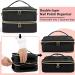 Detachable 2-Layer Nail Polish Organizer | Holds 42 Bottles | Gel Polish Storage & Manicure Tool Holder | Large Makeup & Cosmetic Bag with Dividers | Black - Buy Online on SooperMarket.com