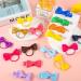 40 pcs Baby Hair Ties & 10 pcs Hair Clips Set for Toddlers - Elastic Hair Bands and Ribbon Bows, Girls Hair Accessories - Buy Online on SooperMarket.com