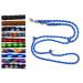 Dog linen large dogs up to 80 kg double -line jumbo 2.40m / 2.80m / 3.50m / 5m adjustable exercise line / guide in 17 different fabras very stable (2.40m 3 -way adjustable Ocean (4 blue tones)) 2.40m 3LE adjustable Ocean(4 blue tones)