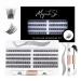 120PCs eyelash cluster DIY eyelash extensions kit with applianter and eyelash adhesive and sealing wrong eyelashes natural look c d curl soft eyelashes length mix 10-16mm-dm01 120 tuft fluffy DM01