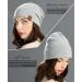 Jaxmonoy Wool Cashmere Slouchy Knit Beanie | Winter Hat for Women - Light Grey - Buy Online on SooperMarket.com