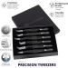 Silakor 6-Piece Stainless Steel Eyelash Tweezers Set for Volume and Classic Lash Extensions - Black - Buy Online on SooperMarket.com