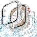 Goton 2 in 1 Waterproof Bling Case for Apple Watch 40mm Screen Protector SE (2nd Gen) Series 6 5 4 Full Glitter Diamond Rhinestone Bumper Face Cover for iWatch Accessories Women 40 mm Clear Clear 40mm