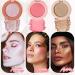 U-Shinein 3-in-1 Makeup Palette: Highlighter, Contour & Blush - Long-Lasting Pigment, Glow Pinkish (Color 01) - Buy Online on SooperMarket.com