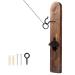 Play Platoon Hook and Ring Game with Bottle Opener and Magnetic Cap Catch - Ring Toss Game for Adults Rustic Brown Wood