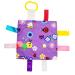 Baby Jack & Co 8x8  Garden Lovey Tag Toys for Babies - Baby Crinkle Toys - Crinkle Toys for Baby - Soft & Safe - Learn Shapes & Colors - Ideal Baby Toy - BPA Free w/Stroller Clip