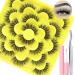 DAODER False Eyelashes Fluffy Cat Eye Lashes With Lash Glue and Tweezers Set 18mm Wispy Long Dramatic Volume Fake Eyelashes Pack Soft Light 10 Pairs (Fluffy Lashes 09)