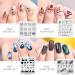 Alexnailart 10 Pieces Nail Stamping Plates Set with Multi-Patterns for Nail Design - Manicure Stencils Tool with Storage Bag (Set5) - Buy Online on SooperMarket.com