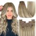 Youngsee clip in Extensions real hair ombre 50 cm clip in extensions medium brown balayage platinum blond real hair extensions clip hair recovery real hair clip in brown 120g 7 stucco #8a/60/8a 50 cm (7pcs) 1-clip-2- #8a/60/8a