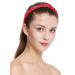 WIG ME UP - CXT-006-617 Hairband headband braided traditional costume 2cm wide bright red braid