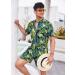 COOFANDY Men's Hawaiian Floral Romper Shorts - Black Leaves, X-Large - Buy Online on SooperMarket.com