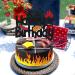 Barbecue Cake Topper for BBQ Sausage Roti Grill Cooking Theme Happy Birthday Cake Decorations Kids Boy Girl Bday Party Handmade Double Side Glitter Black Supplies Decor - Buy Online on SooperMarket.com