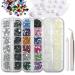 Lifextol 3 Boxes Nail Art Rhinestone Flatback Half Pearls  Mixed Colored Nail Rhinestone AB Gems Rhinestone for Women Makeup DIY Crafts Nail Art