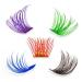 Colored Lash Clusters DIY Eyelash Extensions - 72 C/D Curl Individual Lashes in Brown, Blue, Purple, Green, Red - Thin Band DIT at Home - Volume Mix Color-D 16mm - Buy Online on SooperMarket.com