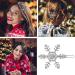 JNAWA 4Pieces Snowflake Hair Clips Silver Xmas Shiny Hair Decoration Headwear Alloy Bobby Pins Hair Decoration Styling Tools for Women Girls Hair Accessories - Buy Online on SooperMarket.com