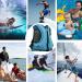 OMOUBOI Inflatable Snorkel Vest for Adults - Blue | Buoyancy Jacket for Kayaking, Swimming & Snorkeling | Portable Diving Gear | 96-220 lbs - Buy Online on SooperMarket.com