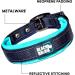 Black Rhino Comfort Collar - Super Soft Neoprene Dog Collar for All Breeds | Adjustable Reflective & Weatherproof | Aqua/Gray Medium - Buy Online on SooperMarket.com