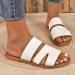 Nupaque Women s Dressy Slide Sandals - Flat Summer Open-Toe Shoes | Large Size 39 EU for Leisure Swimming & Shopping - Buy Online on SooperMarket.com