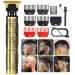 Beard Trimmer for Men, YOGINGO Professional Cordless Rechargeable Hair Trimmer , Zero Gapped Hair Clippers Cutting Grooming Kit for Barber Beard Shaver in Barbershop Bronze