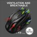 Zenroll Adult Bike Helmet with Detachable Visor - Stylish Lightweight Design for Men and Women Cycling - Large Black - Buy Online on SooperMarket.com