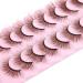 Geeneiya Brown 5D Volume Strip False Eyelashes - Natural Wispy Mink Lashes for Cat Eye Look - Fluffy 15mm Pack - Best Fake Lashes - Buy Online on SooperMarket.com