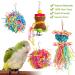 YUEPET Bird Shredder Toys 4 Pack - Small Parrot Chewing & Foraging Toys for Parakeets, Lovebirds, Cockatiels - Hanging Parrot Cage Toy - Buy Online on SooperMarket.com
