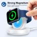 ZAPOGO Portable Magnetic Apple Watch Charger Stand - Wireless Fast Charging Dock with Nightstand Mode for Apple Watch Series 8/7/SE/6/5/4/3/2 - White - Buy Online on SooperMarket.com